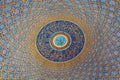 Ceiling vault in a mosque. A typical classical dome. August 9, 2022 Kemer, Antalya province, Turkey.