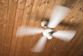 Ceiling ventilator fan, wooden roof Royalty Free Stock Photo