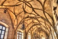 Ceiling of the Vladislav Hall in The Old Royal Palace, Prague, C Royalty Free Stock Photo