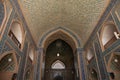 Ceiling and wall, mosque, yazd Royalty Free Stock Photo