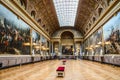 Ceiling and wall paintings inside the Palace of Versailles in France Royalty Free Stock Photo