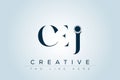 CEJ abstract letter logo Royalty Free Stock Photo