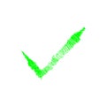 Green check mark icon. Tick symbol in green color vector Royalty Free Stock Photo