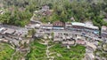 Ceking Rice Terrace in Bali, Indonesia. Rice Fields in Background. Drone Point of View