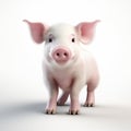 3d Cel Shaded Pig Full Body Pose White Background