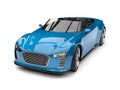 Celadon blue modern roadster super sports car Royalty Free Stock Photo