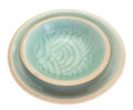 Celadon ceramic dishes Royalty Free Stock Photo