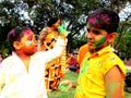 CELBRATE THE FESTIVAL OF COLOUR IN INDIA. Royalty Free Stock Photo