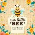 Buzzy Bee Baby Shower Invitation