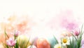 Vibrant Watercolor Easter Eggs Circle Pattern A Festive Spring Background Design for Celebrations and Decor Royalty Free Stock Photo