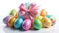 Spring Easter Packaging Mockups Colorful Gift Wrap Designs for Baskets Eggs Treats A Stunning 3D Illustration Royalty Free Stock Photo