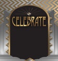 Celebrate Art Deco Flyer Poster Art Royalty Free Stock Photo