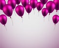 Celebrate background with purple balloons