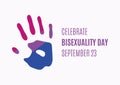 Celebrate Bisexuality Day vector