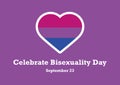 Celebrate Bisexuality Day vector