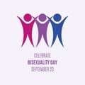 Celebrate Bisexuality Day vector