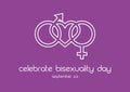 Celebrate Bisexuality Day vector