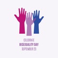 Celebrate Bisexuality Day vector Royalty Free Stock Photo