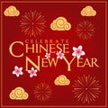 Celebrate Chinese New Year Card Minimal Design Decoration