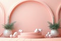 Celebrate easter joy: a delightful mockup with copy space frame, capturing essence of springtime festivities and renewal