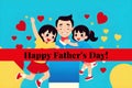 celebrate father\'s day with a captivating vector illustration that embraces a sentimental theme.