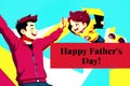 celebrate father\'s day in style with this cheerful and vibrant vector design. Bursting with an array of captivating colors.