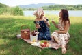 Celebrate friendship on picnic on sunny summer day