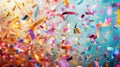 Celebrate in full color with this lively and festive backdrop of confetti and sparkling confetti cannons