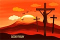 Celebrate good friday greeting card background