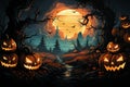 Celebrate Halloween joyously with this perfect Happy Halloween banner design Royalty Free Stock Photo