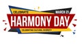 Celebrate Harmony day banner design