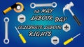 celebrate labor rights on first may creative illustration