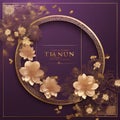 Celebrate the Lunar New Year in style with our elegant thank you card design in a stunning purplish gold color scheme.