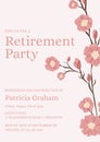 Celebrate milestones, floral retirement party invite