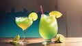 Celebrate National Tequila Day with a Zesty Margarita Delight.AI Generated