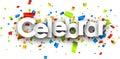 Celebrate paper banner. Royalty Free Stock Photo