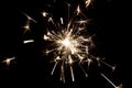 Celebrate party sparkler little fireworks on black background Royalty Free Stock Photo