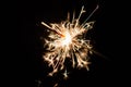 Celebrate party sparkler little fireworks on black background Royalty Free Stock Photo