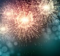 Celebrate party sparkler little fireworks. Vector Royalty Free Stock Photo