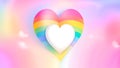 Embracing Diversity in Valentine\'s LGBTQ Celebration background.Generative AI