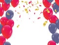 Celebrate red and blue balloons. Birthday, Party, Presentation,