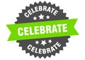 celebrate sign. celebrate round isolated ribbon label. Royalty Free Stock Photo