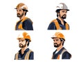 Illustration of Diligent Worker Royalty Free Stock Photo