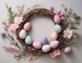 Celebrate spring with a delightful wreath Royalty Free Stock Photo