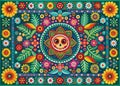 Celebrate with Style Stunning Mexican Folk Art Invitation Design A vibrant and captivating invitation featuring