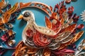 Paper Art Gobble: Quilling and Cut Illustration for Thanksgiving