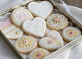Celebrate White Day with a Gorgeous Cookie Assortment Royalty Free Stock Photo