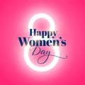 celebrate women's day event with glowing neon effect