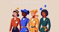 Women in the Workforce: International Women's Day Banner Showcasing Women in Various Careers