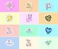 Celebrate Your Love with Beautiful Typography and Graphic Stickers